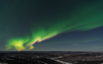 green aurora borealis
